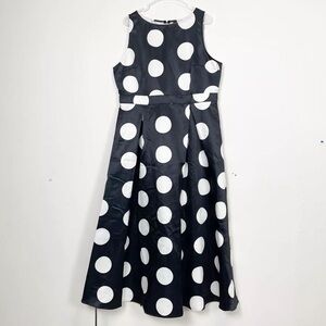 StyleWe Maxi Dress Womens 2XL Black White Sleeveless Polka Dot Dress NWT